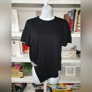 Express, Black Cotton Top, Medium